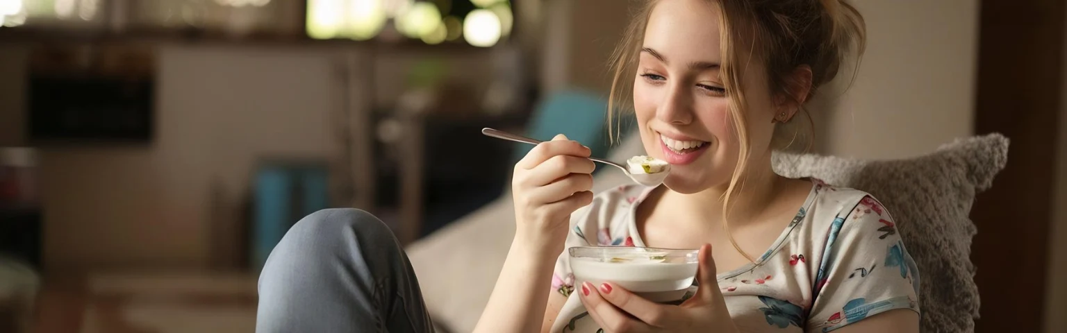 white women enjoying soft foods after dental surgery